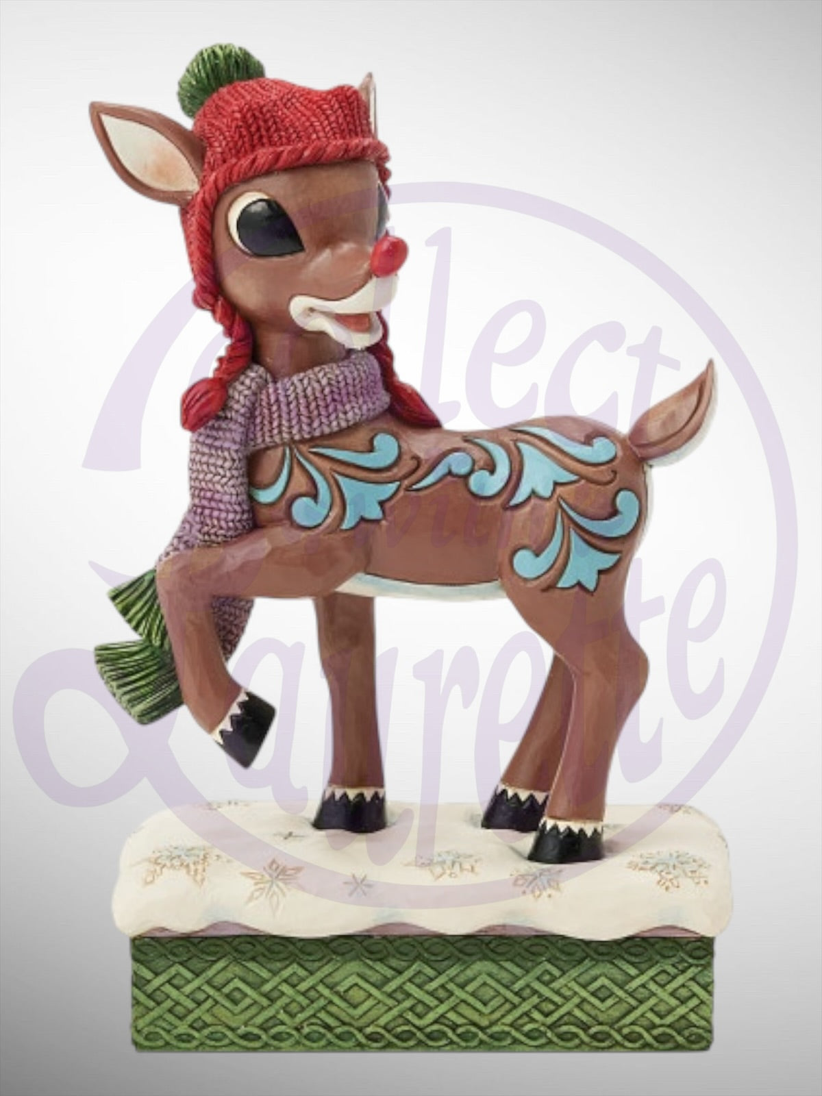 Jim Shore Rudolph Traditions - Rudolph with Knit Hat Figurine